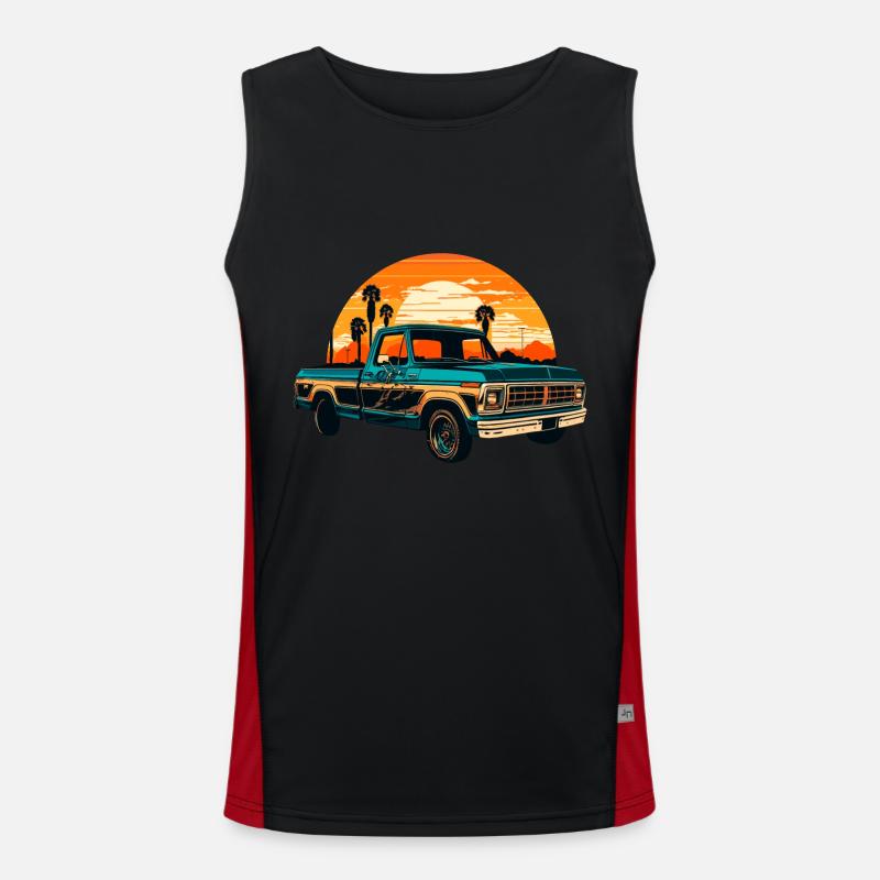 Pickup Oldtimer Funktionelles Kontrast-Tank Top für Männer 