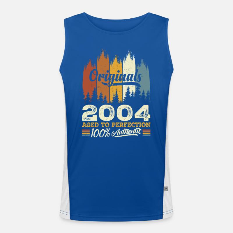 2004 Vintage Original 2004 Geburtstagsgeschenk Funktionelles Kontrast-Tank Top für Männer 