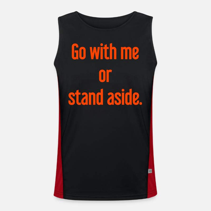 Geh mit oder beiseite - Funktionelles Kontrast-Tank Top für Männer  - Schwarz/Rot