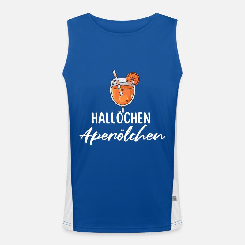 Hallöchen Aperölchen Geburtstag Party Karneval JGA Men's Functional Contrast Tank Top 