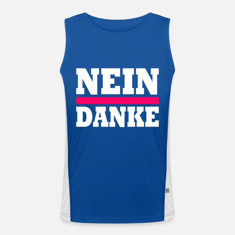 Nein danke Funktionelles Kontrast-Tank Top für Männer 