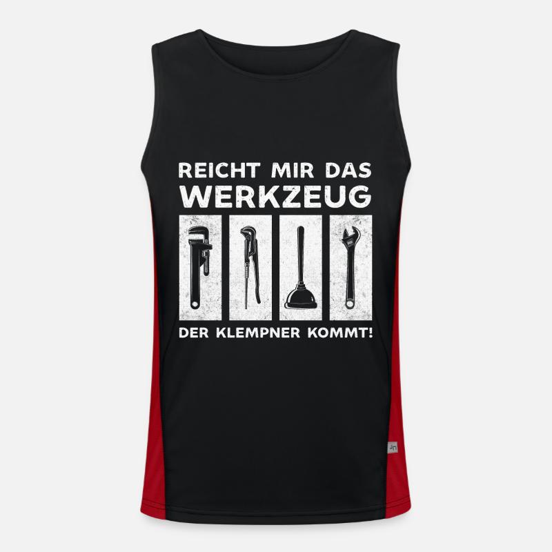Reicht mir das Werkzeug der Klempner kommt Funktionelles Kontrast-Tank Top für Männer 
