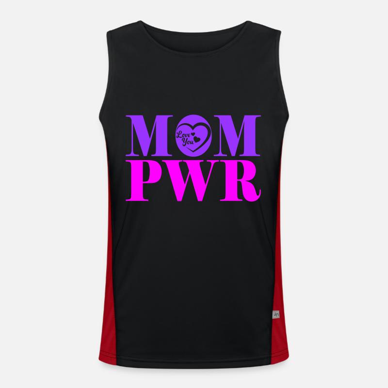 Mompower Maman forte | Couleur changeable Débardeur respirant contrasté Homme 
