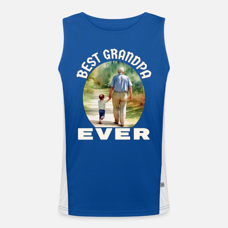 Bester Opa aller Zeiten Funktionelles Kontrast-Tank Top für Männer 