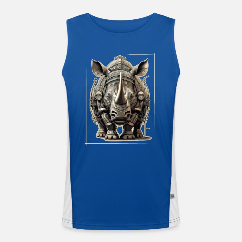 Rhinocéros Steampunk Débardeur respirant contrasté Homme 