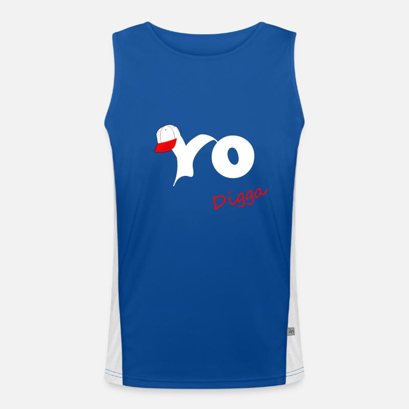 Yo Digga Funktionelles Kontrast-Tank Top für Männer 