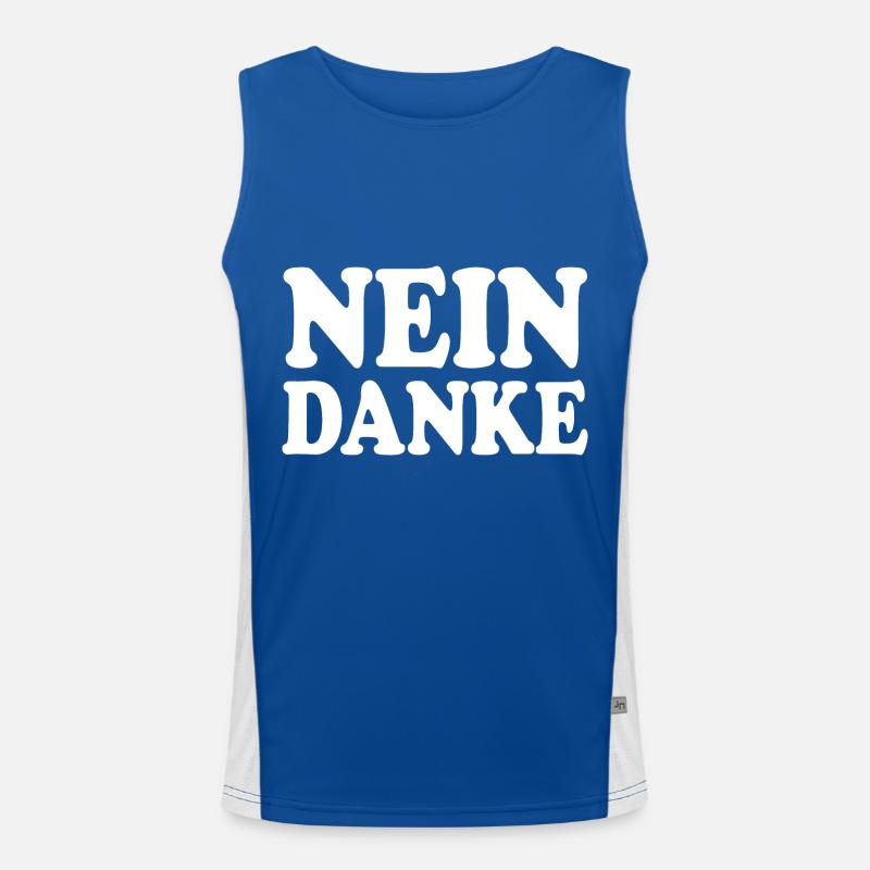 Nein danke Funktionelles Kontrast-Tank Top für Männer 