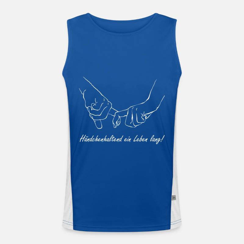 Händchenhaltend ein leben lang zwei Hände halten Funktionelles Kontrast-Tank Top für Männer 