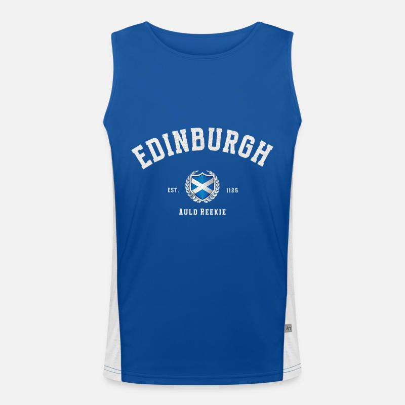 Edimbourg - Drapeau écossais vintage Débardeur respirant contrasté Homme 