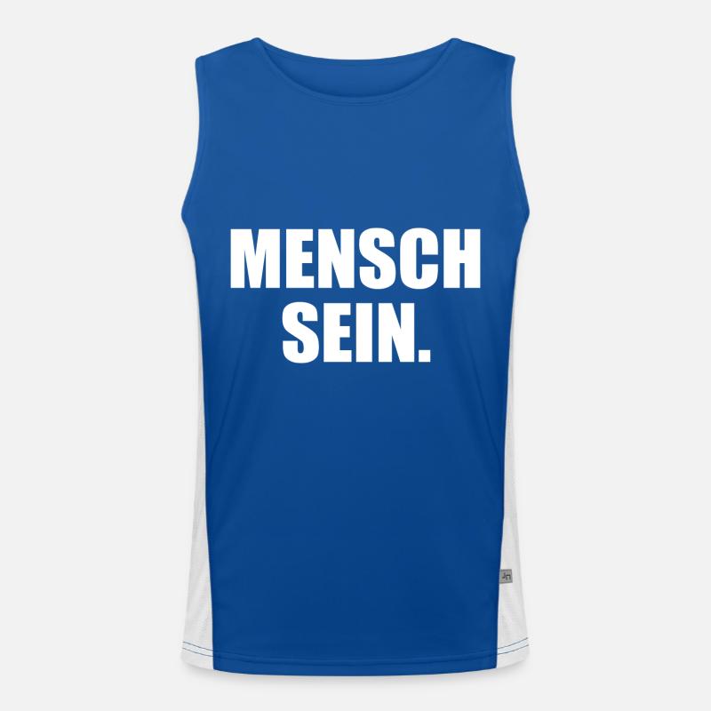 Mensch sein Funktionelles Kontrast-Tank Top für Männer 