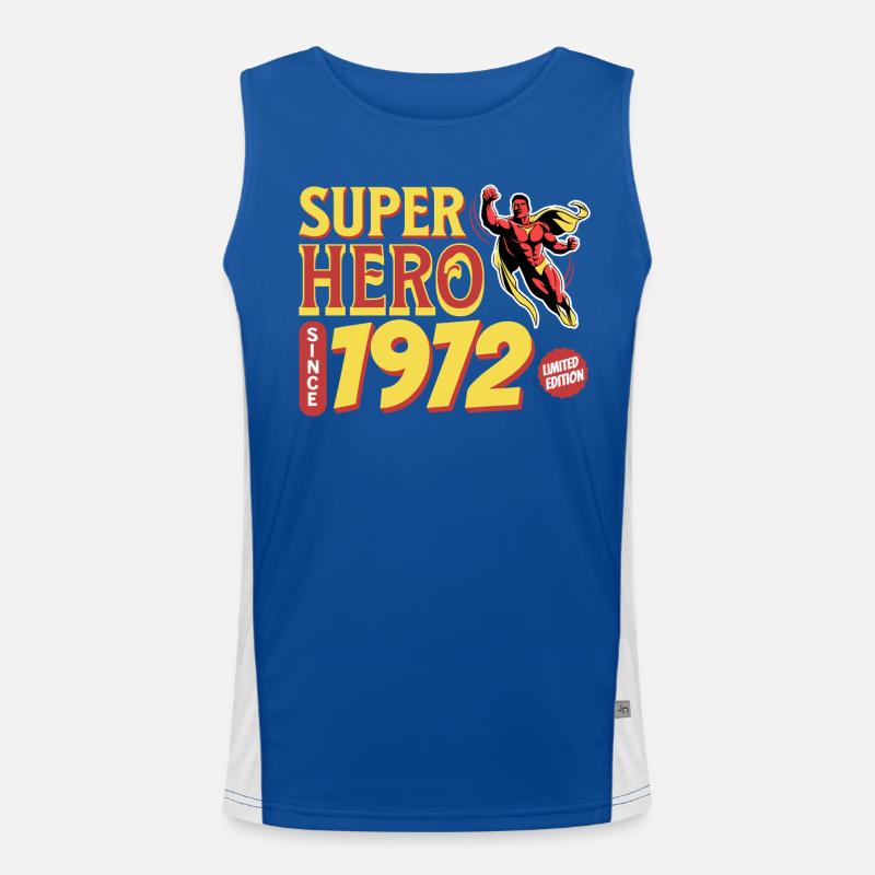 Superhelden seit 1972 - 50-jähriges Jubiläum Funktionelles Kontrast-Tank Top für Männer 