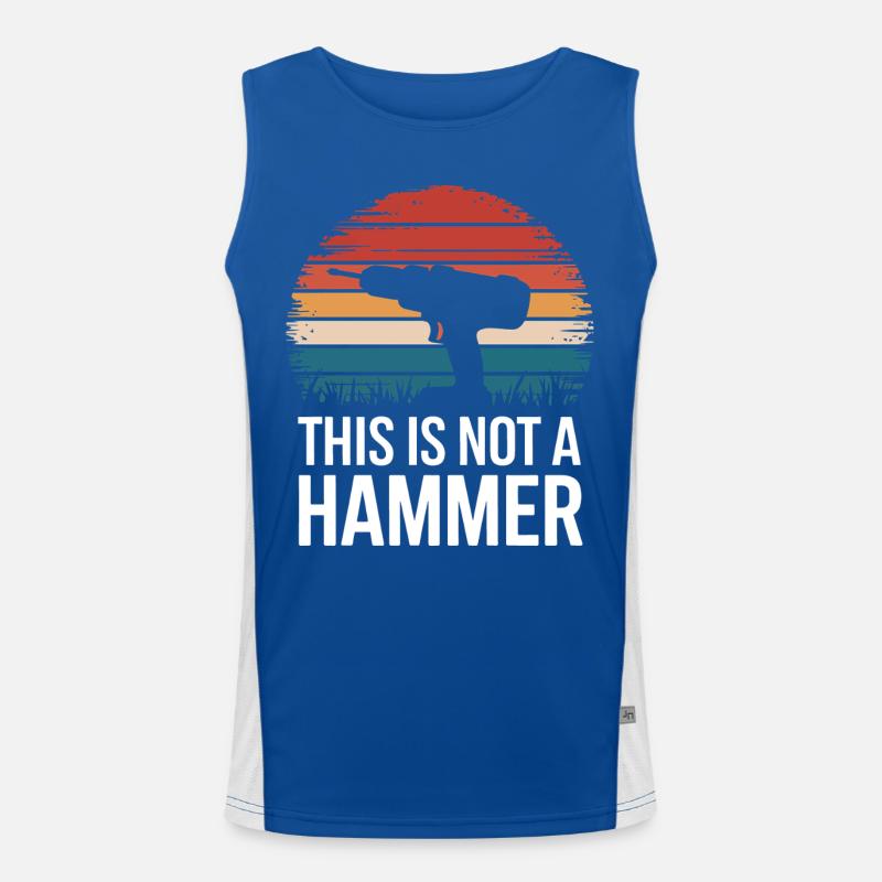 Lustiger Heimwerker Handwerker Reparaturmann Funktionelles Kontrast-Tank Top für Männer 
