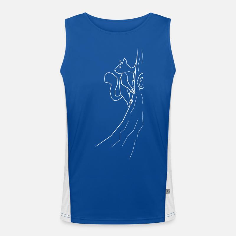 Squirrel - white Men's Functional Contrast Tank Top 