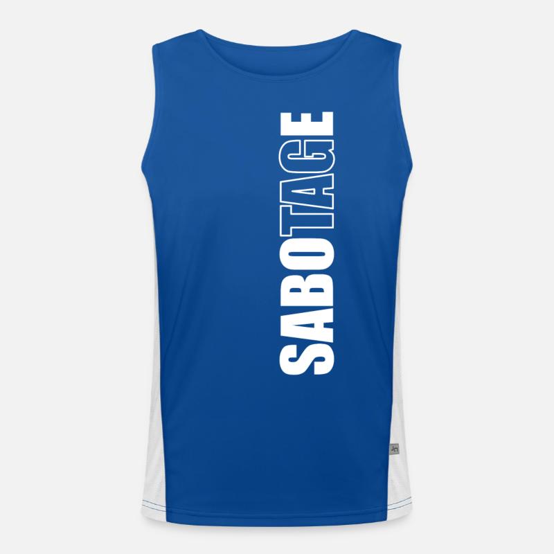Sabotage Tag Funktionelles Kontrast-Tank Top für Männer 