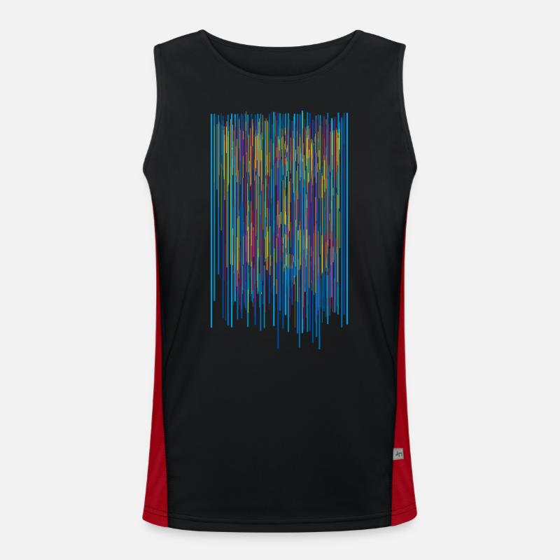 Farben Streifen Muster - Vertikal Struktur Funktionelles Kontrast-Tank Top für Männer 