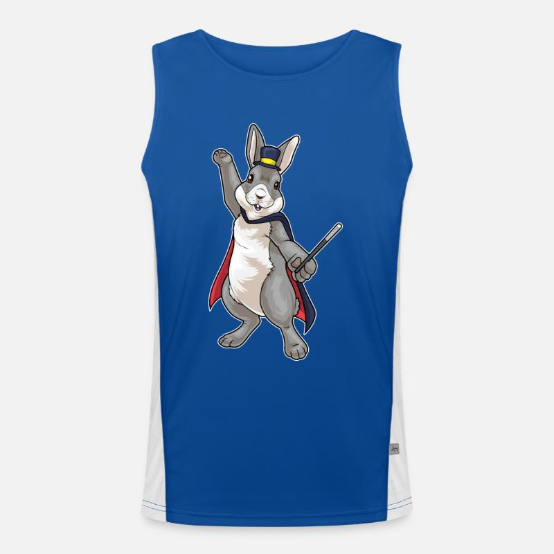 Bunny Wizard Wand Men's Functional Contrast Tank Top 