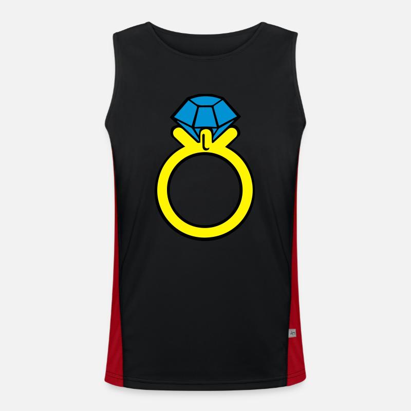 diamond ring Men's Functional Contrast Tank Top 