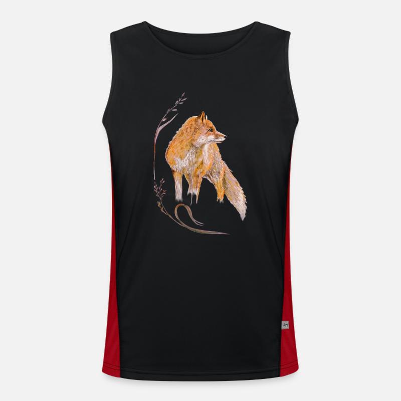 Fuchs Funktionelles Kontrast-Tank Top für Männer 