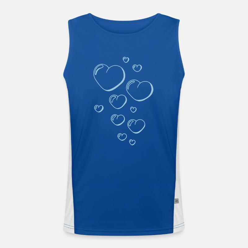 Bubble heart Men's Functional Contrast Tank Top 