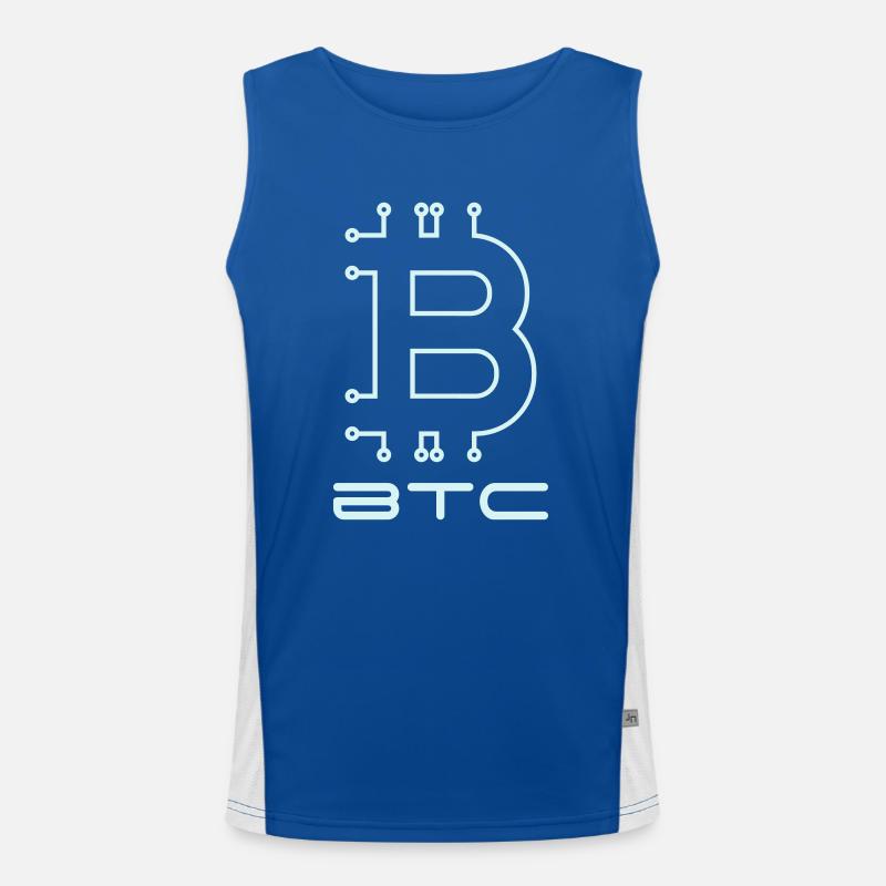 Bitcoin Digital Funktionelles Kontrast-Tank Top für Männer 