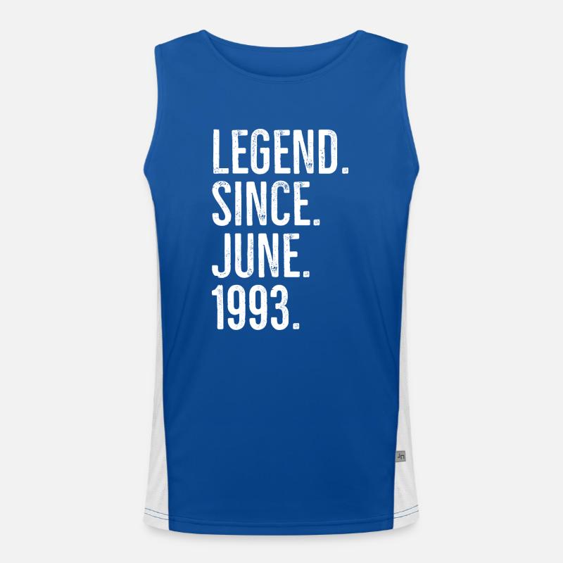 Legende seit Juni 1993 Funktionelles Kontrast-Tank Top für Männer 