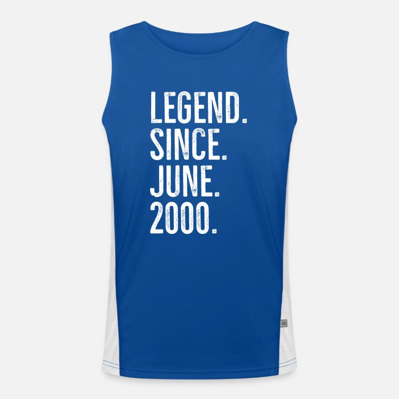 Legende seit Juni 2000 Funktionelles Kontrast-Tank Top für Männer 