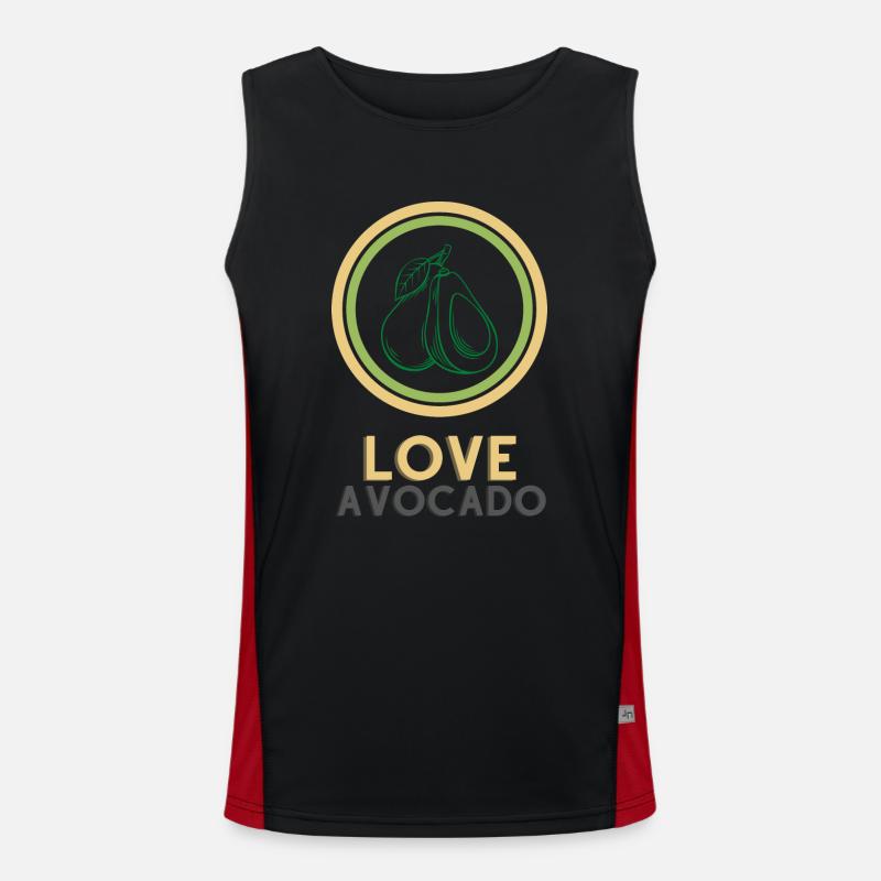 Liebe Avocado Funktionelles Kontrast-Tank Top für Männer 