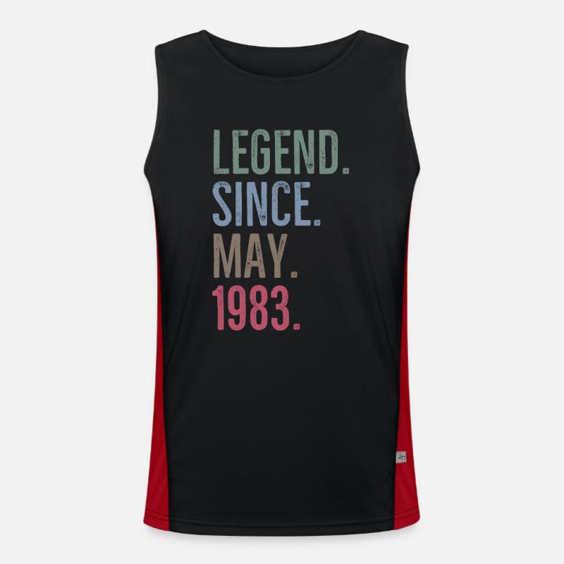 Legende seit Mai 1983 Funktionelles Kontrast-Tank Top für Männer 