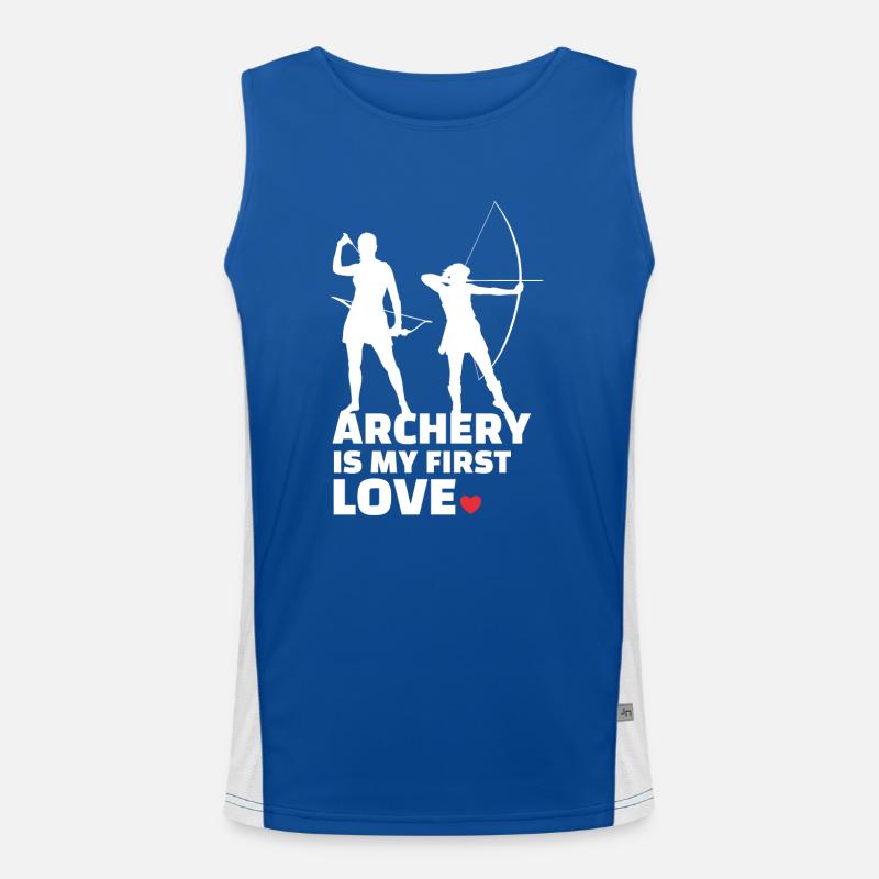 I love archery stylish archery Men's Functional Contrast Tank Top 