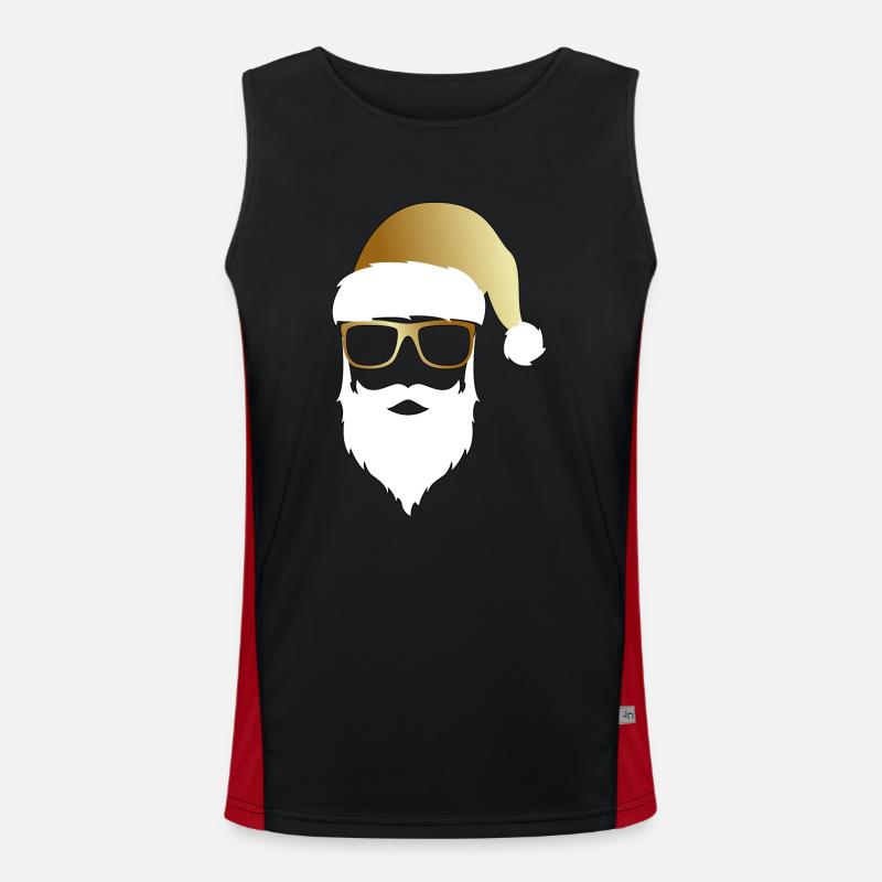 Weihnachtsmann Funktionelles Kontrast-Tank Top für Männer 