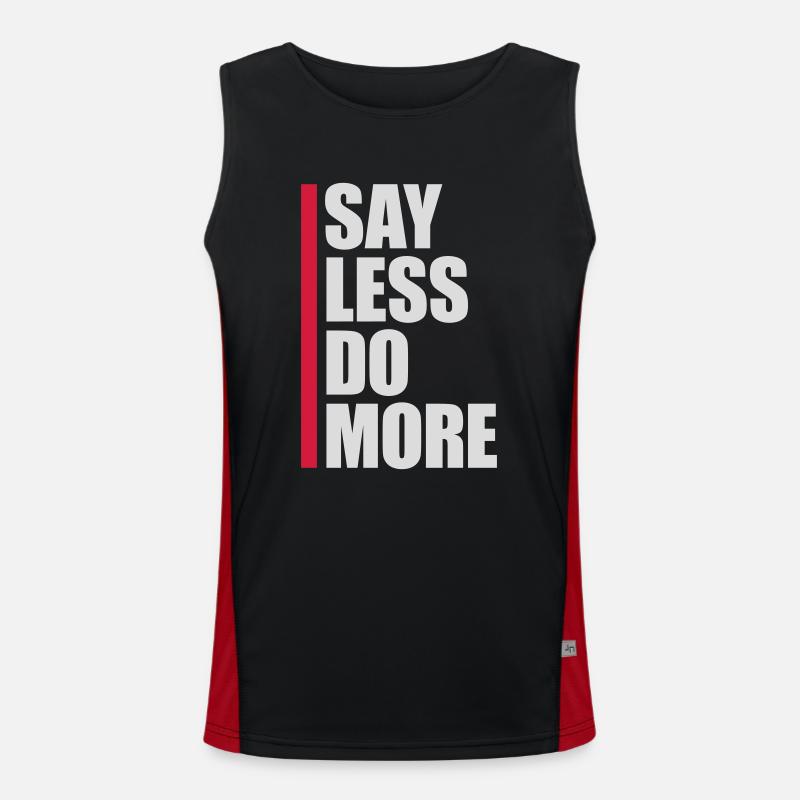 say less do more - Men's Functional Contrast Tank Top  - black/red