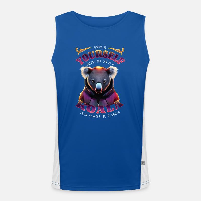 Sei immer du selbst - Koala - Spruch Funktionelles Kontrast-Tank Top für Männer 