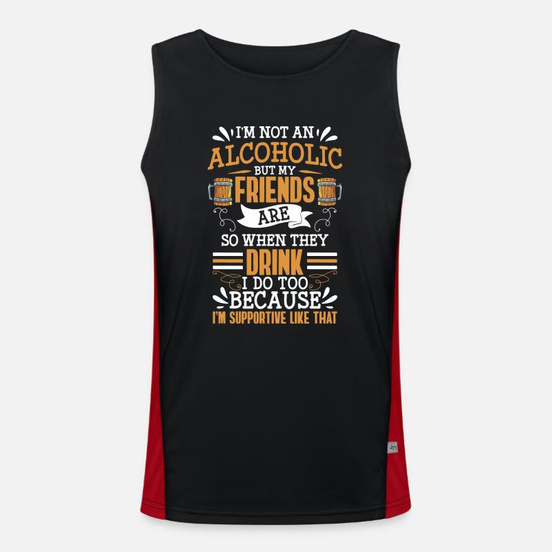 Bier Trinker Wochenende Funktionelles Kontrast-Tank Top für Männer 