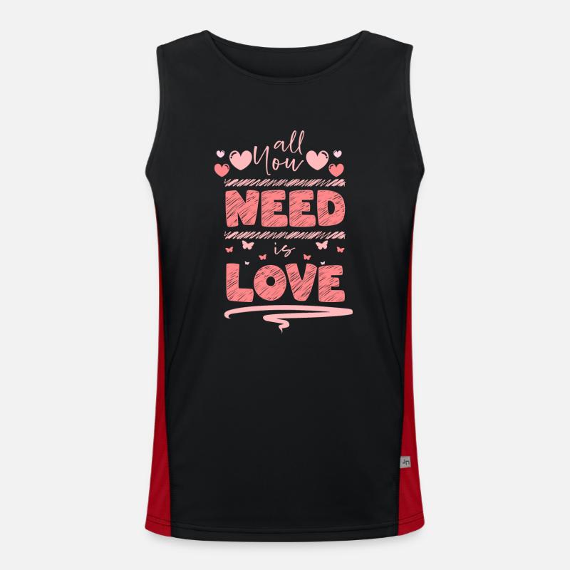 Valentinstag Freund Ehefrau Partner Funktionelles Kontrast-Tank Top für Männer 