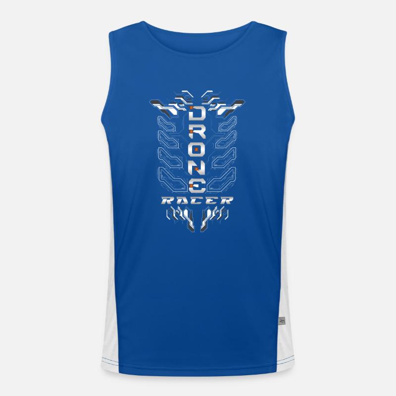 Drone Drones Drone Flight Drone Pilot Men's Functional Contrast Tank Top 