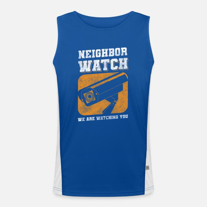 Nachbarn Freundschaft Dorf Mitbewohner Funktionelles Kontrast-Tank Top für Männer 