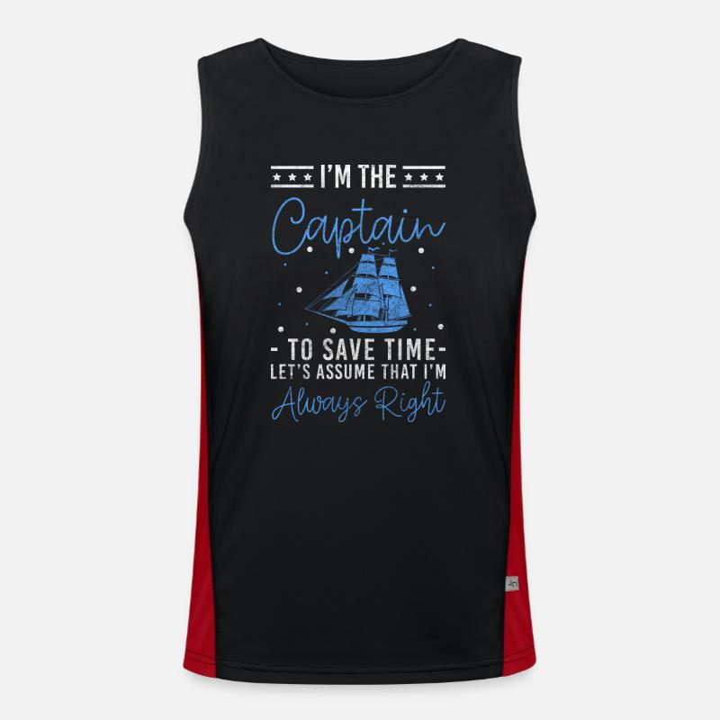 Sailing Ship Sailor Sailor Men's Functional Contrast Tank Top 