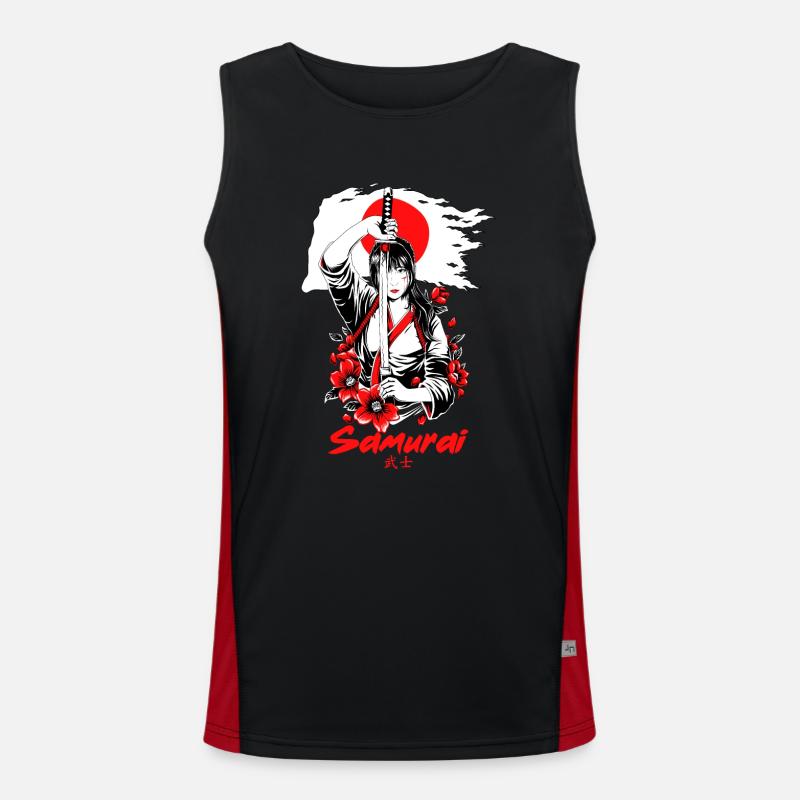 Japan Samurai Anime Funktionelles Kontrast-Tank Top für Männer 