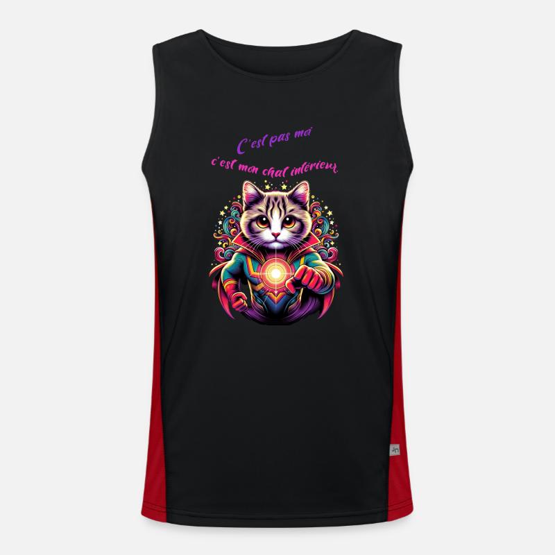 It's not me, it's my inner cat Men's Functional Contrast Tank Top 