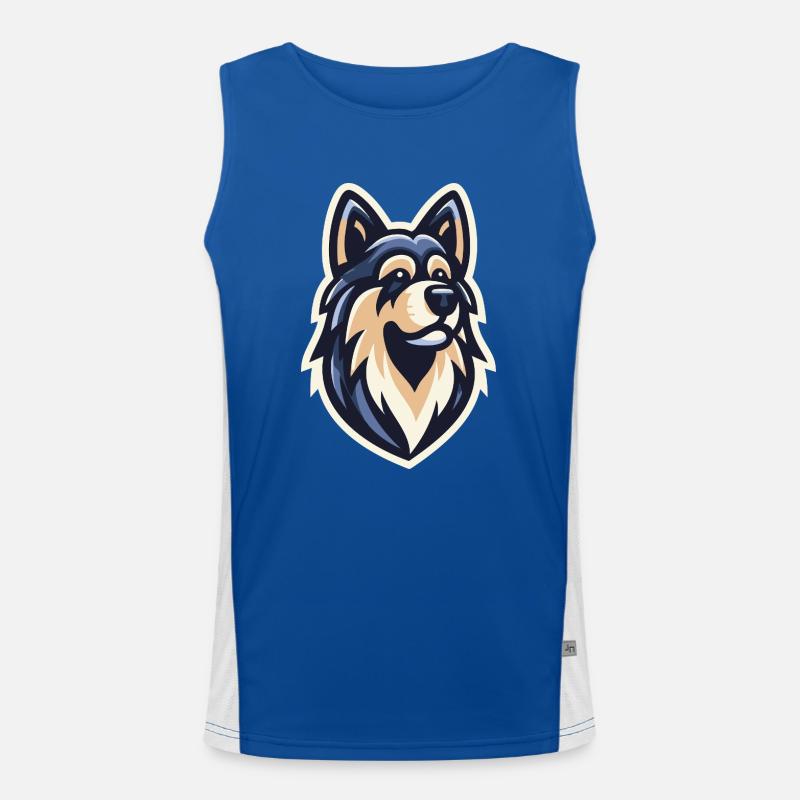 Nachtwolf-Jäger Funktionelles Kontrast-Tank Top für Männer 