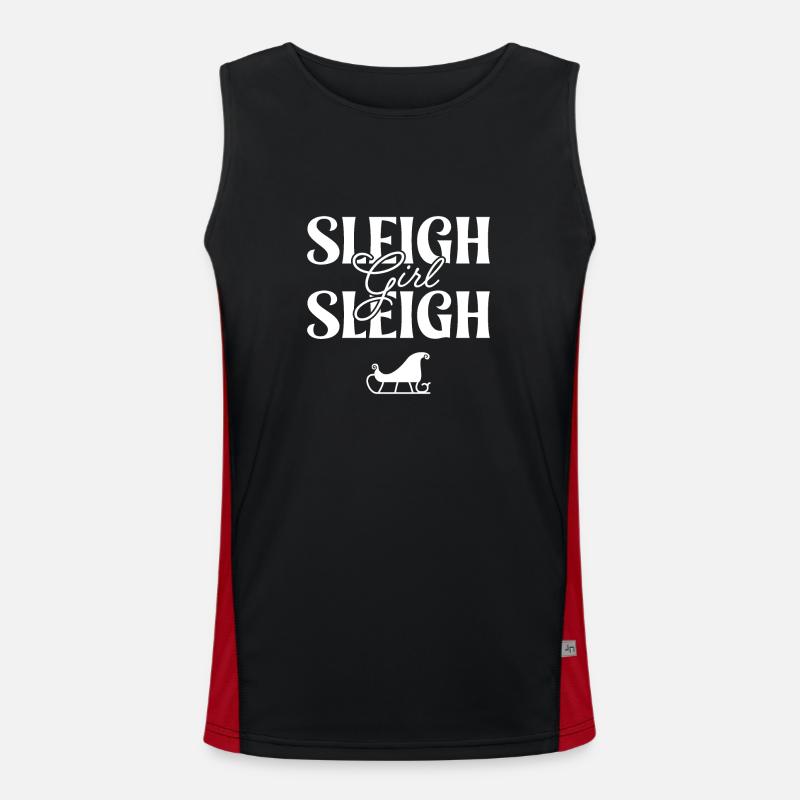 Schlitten Mädchen Schlitten Funktionelles Kontrast-Tank Top für Männer 