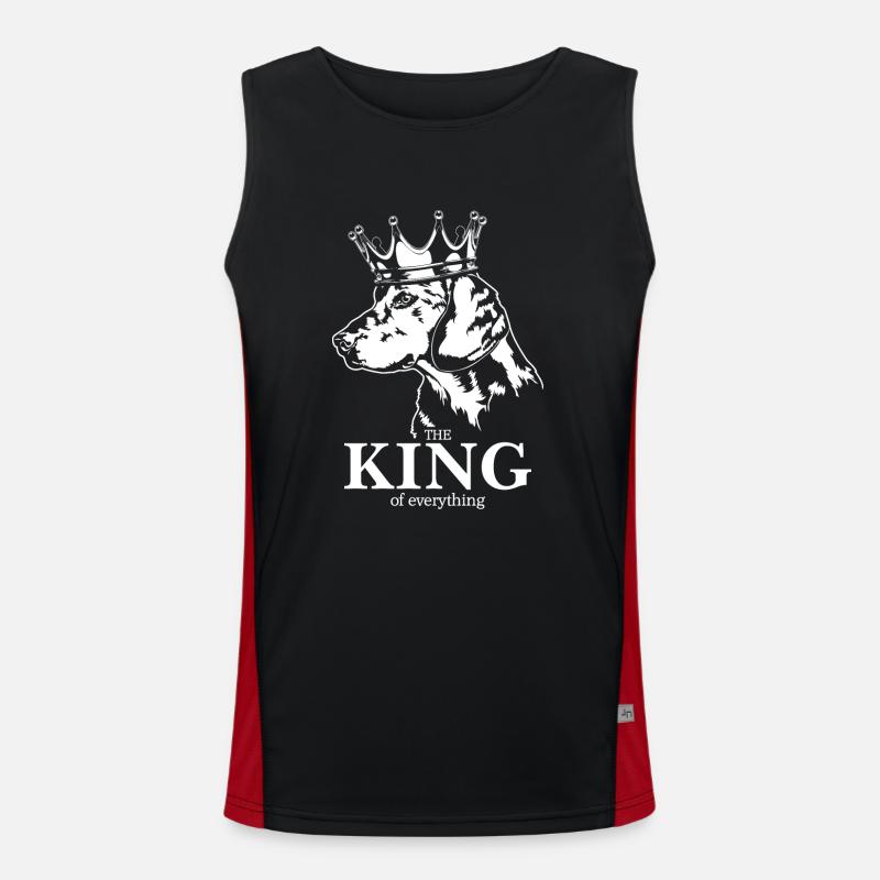 ALPENLÄNDISCHE DACHSBRACKE King Spruch Wilsigns Funktionelles Kontrast-Tank Top für Männer 