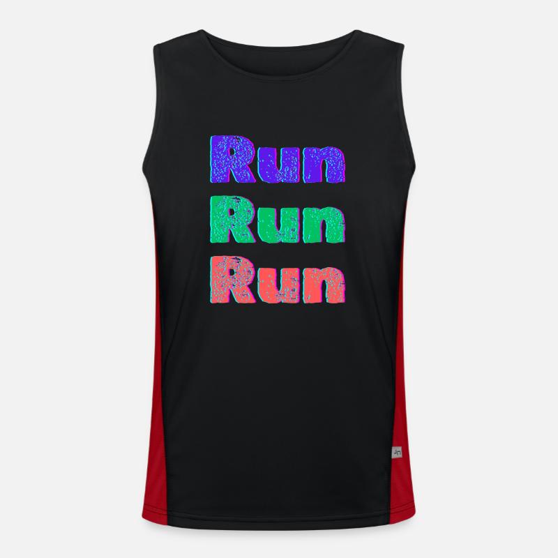 Run run run Débardeur respirant contrasté Homme 