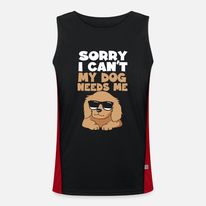 Cocker Spaniel Mama Hundemama Funktionelles Kontrast-Tank Top für Männer 