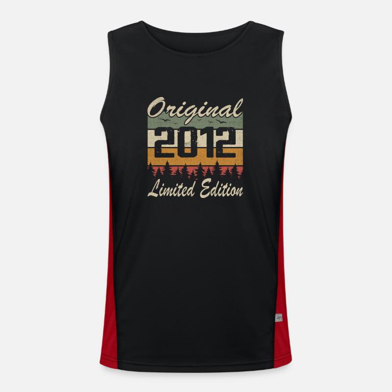Vintage Geburtstag Original Geschenkidee 2012 Funktionelles Kontrast-Tank Top für Männer 