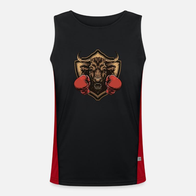 Bulle Stier Boxer MMA Funktionelles Kontrast-Tank Top für Männer 