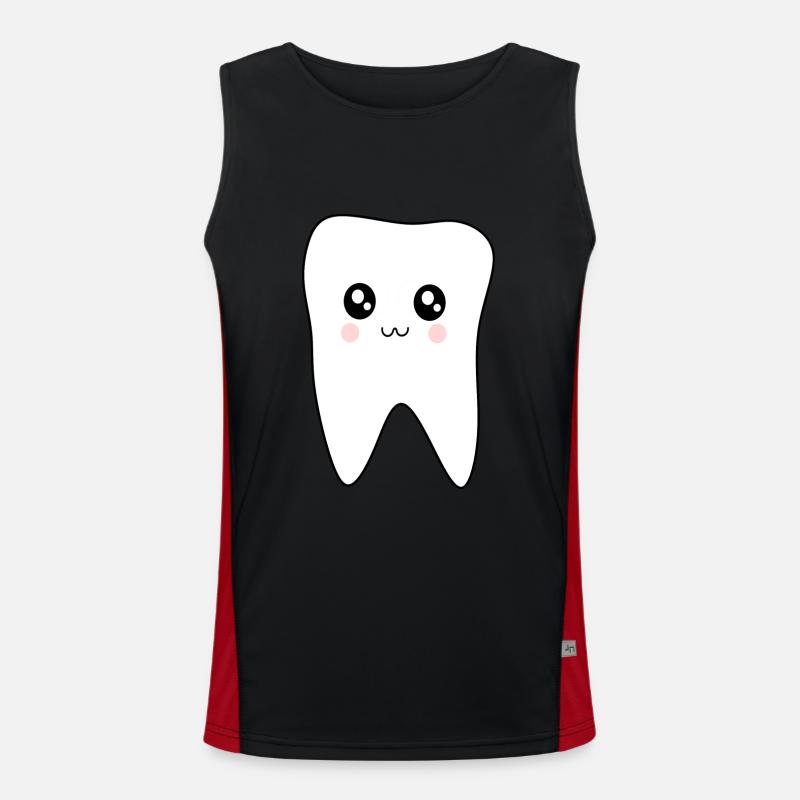 Tooth, Teeth, Dentist Men's Functional Contrast Tank Top 