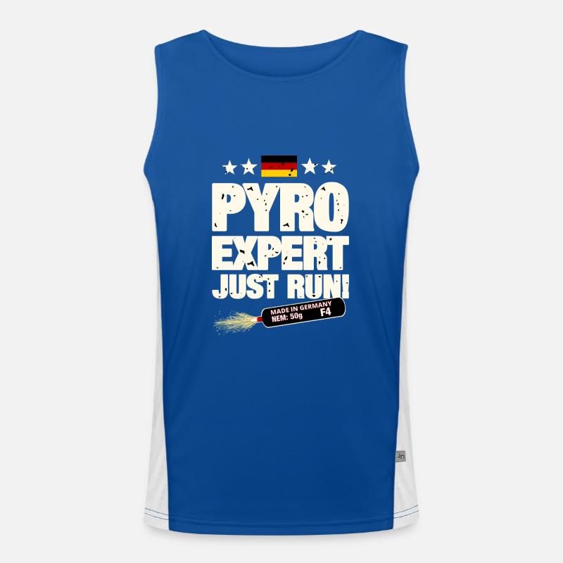 Pyro Pyrotechnik Funktionelles Kontrast-Tank Top für Männer 