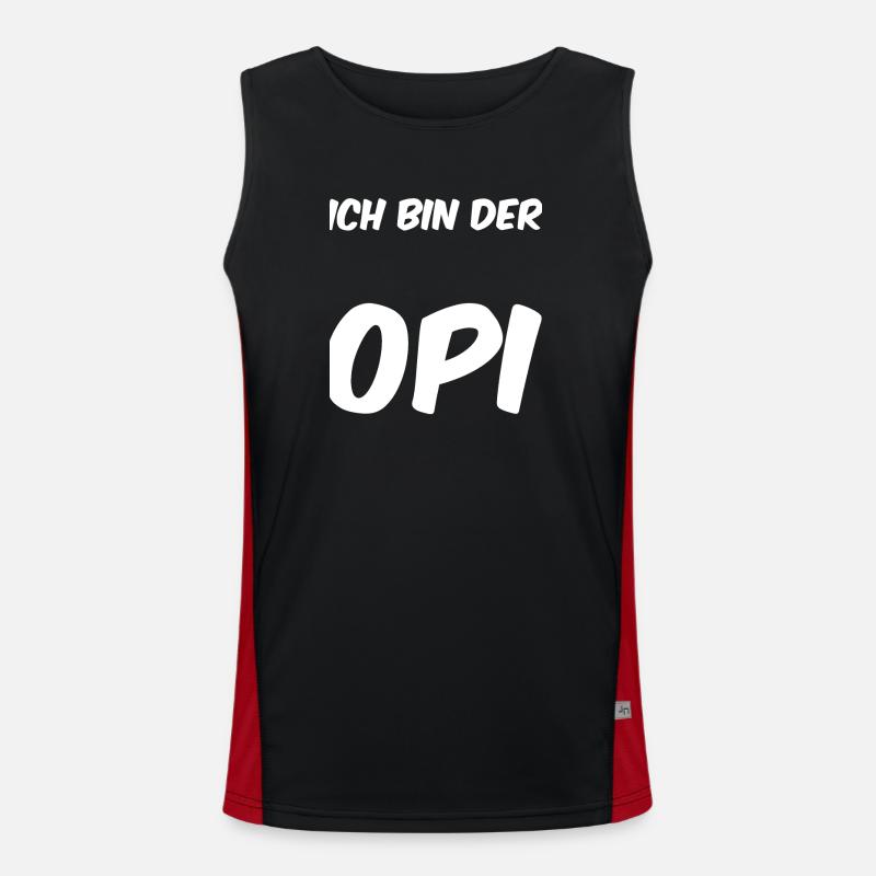 Ich bin der Opi Funktionelles Kontrast-Tank Top für Männer 