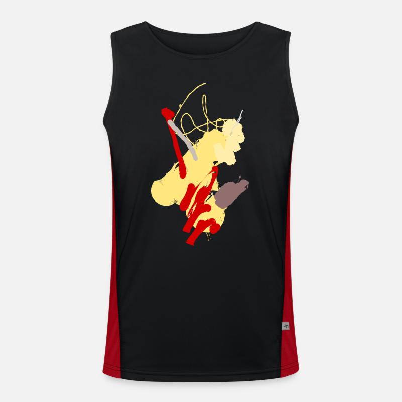 Abstract color spot Men's Functional Contrast Tank Top 